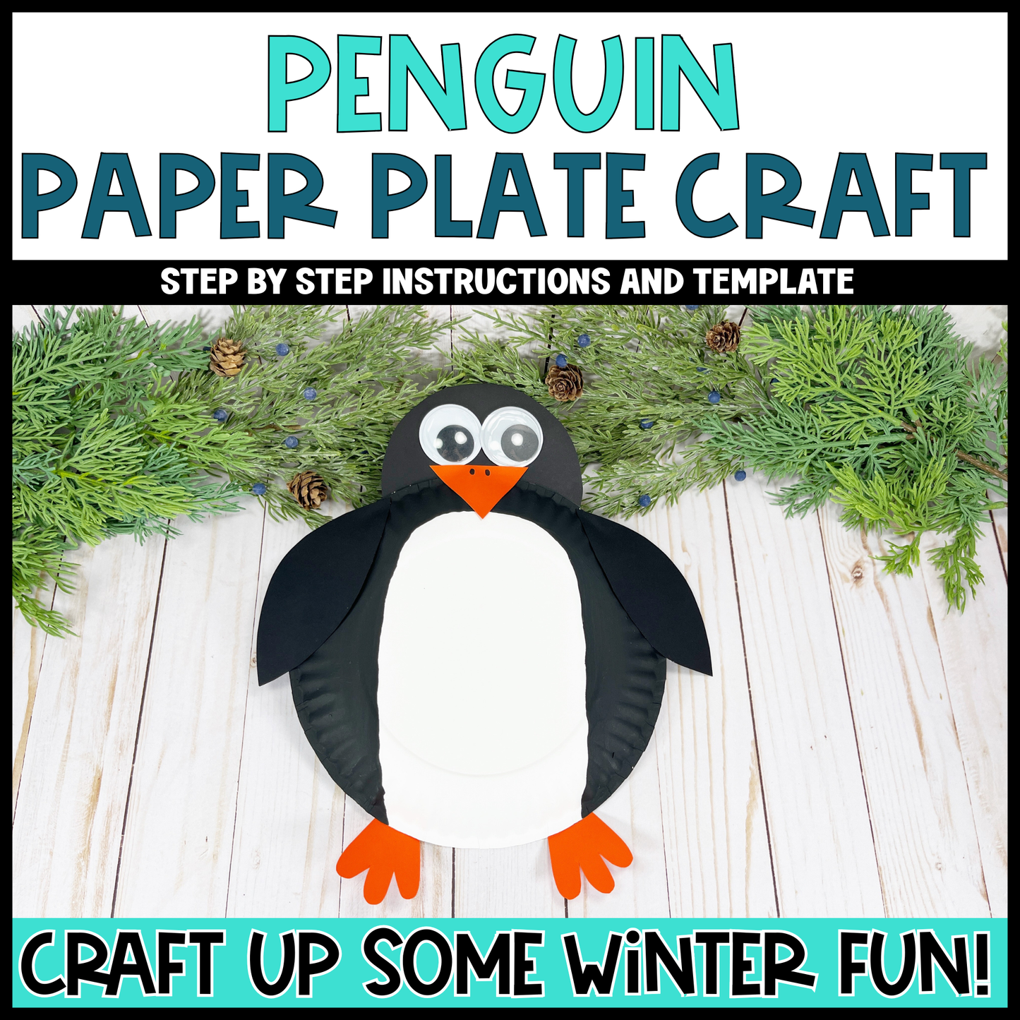 Penguin Paper Plate Craft