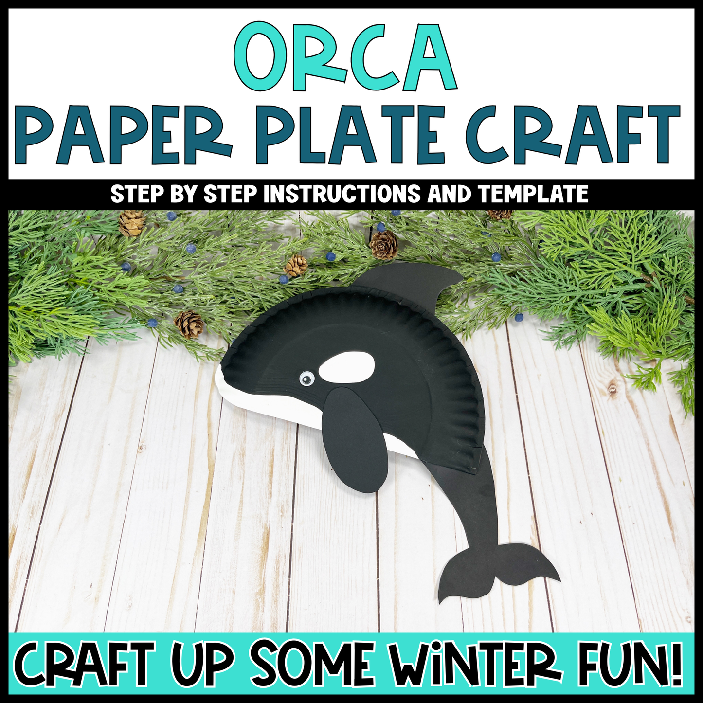 Orca Paper Plate Craft