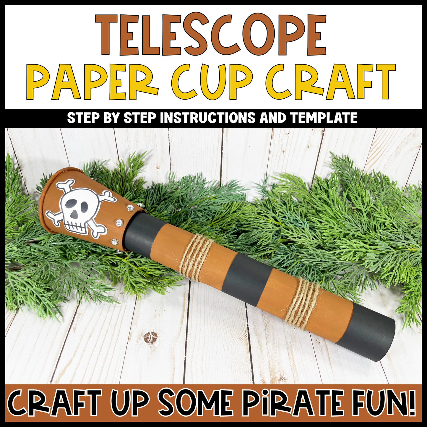 Pirate Paper Plate and Paper Cup Craft Bundle
