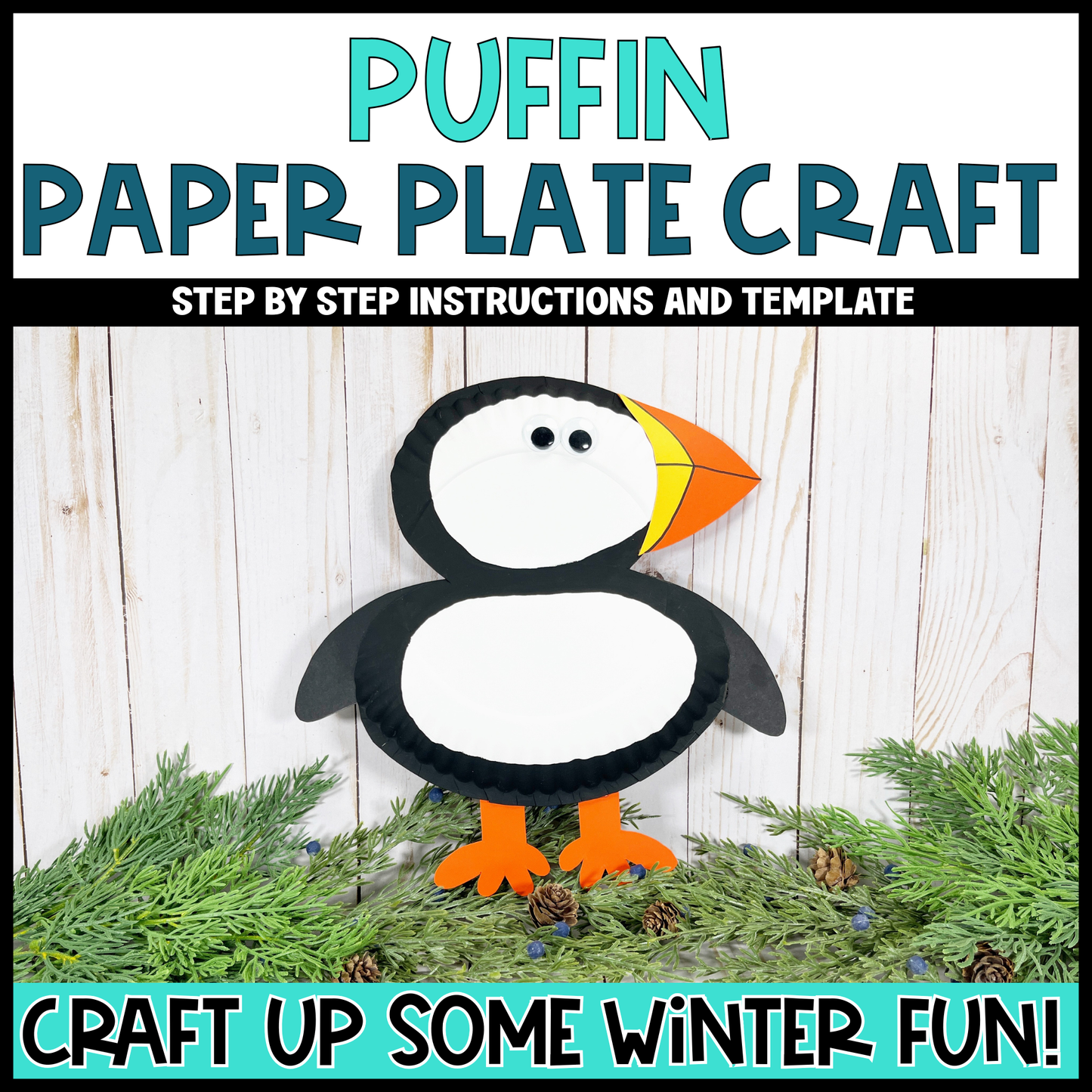 Puffin Paper Plate Craft