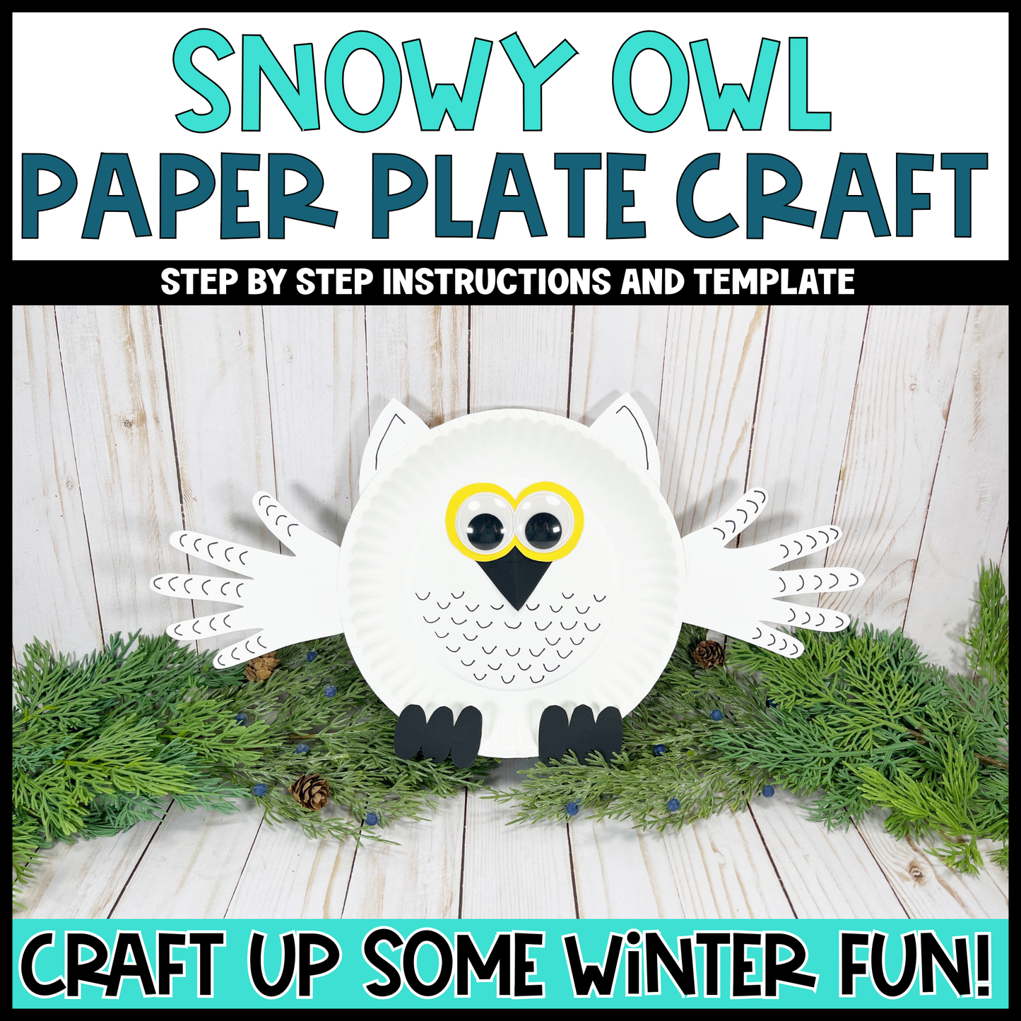 Snowy Owl Paper Plate Craft