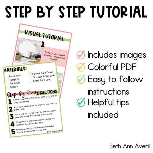 Anchor Paper Plate Craft