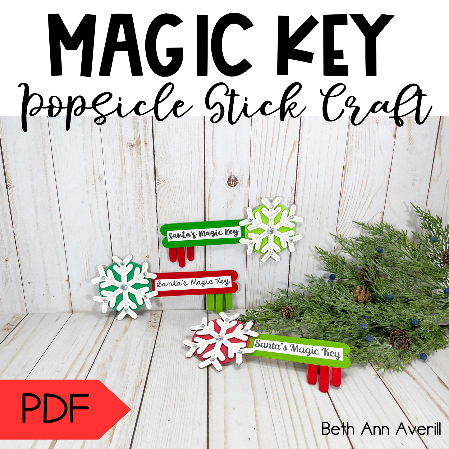 Santa Magic Key Popsicle Stick Craft
