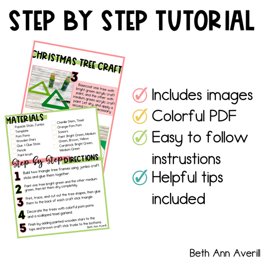 Christmas Tree Popsicle Stick Craft