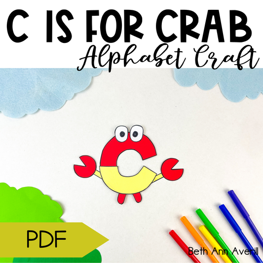 Letter c is for crab craftivity letter of the week Alphabet Craft