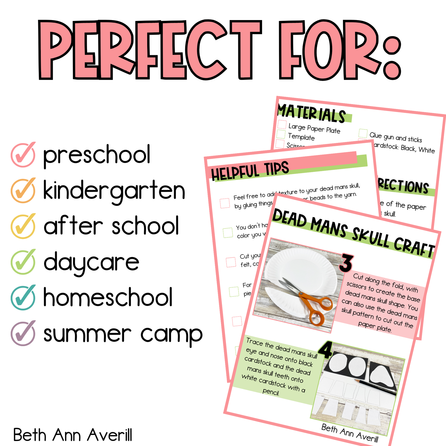 Dead Mans Skull Paper Plate Craft