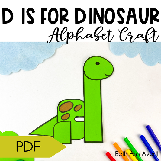 Letter d is for dinosaur craftivity letter of the week Alphabet Craft