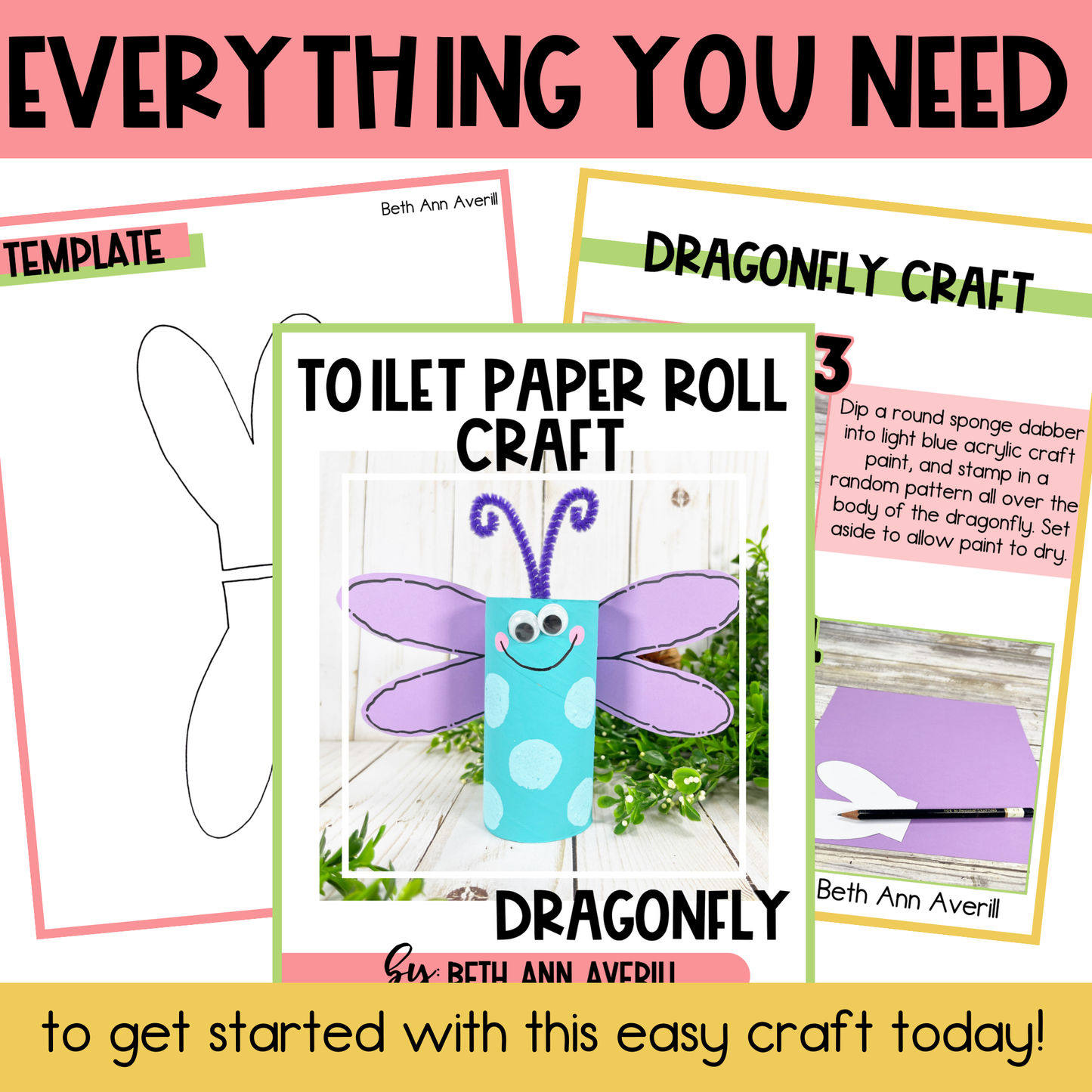 Dragonfly Toilet Paper Roll Craft
