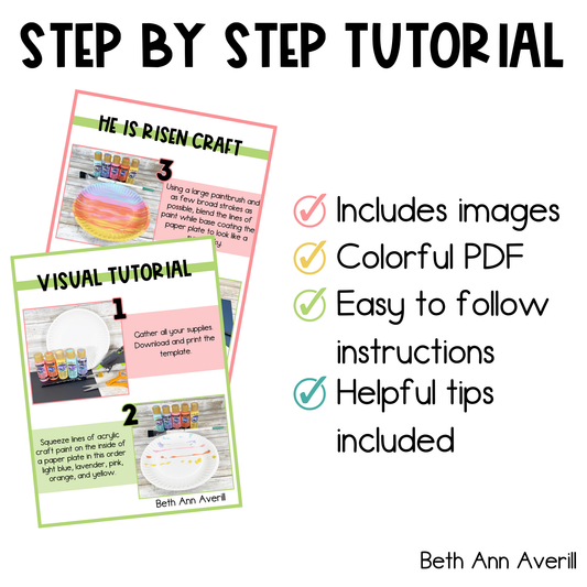 He is Risen Paper Plate Easter Craft