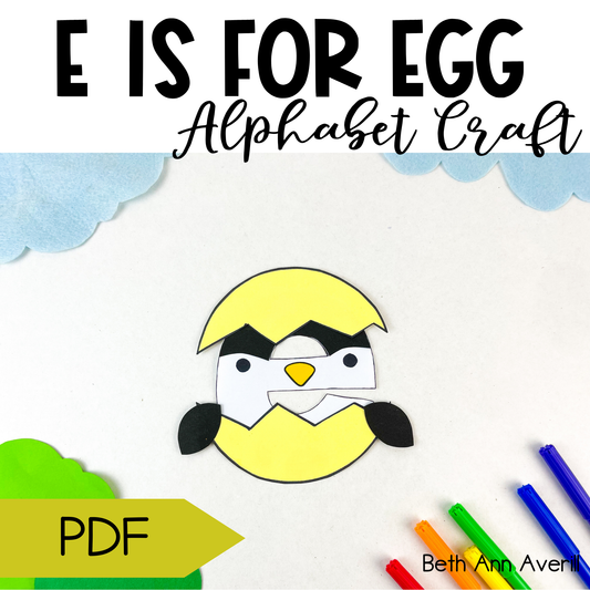 Letter e is for egg craftivity letter of the week Alphabet Craft