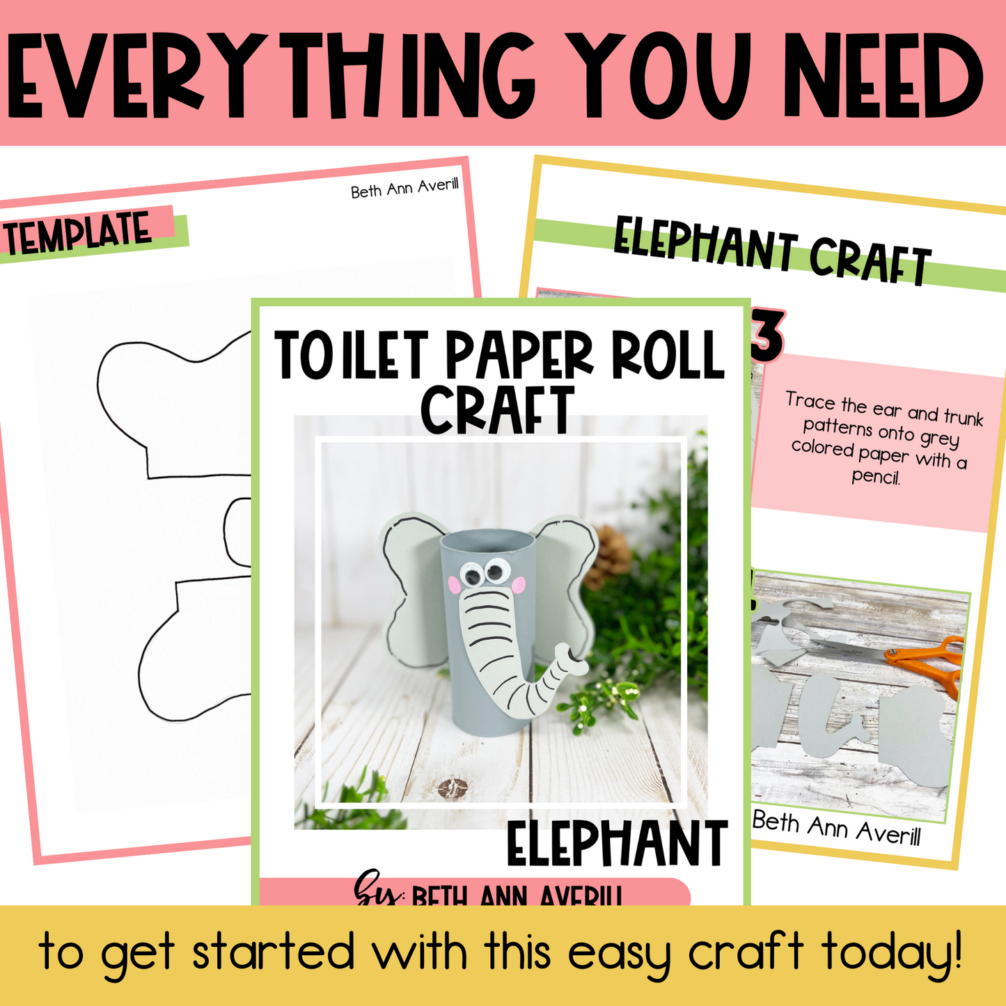 Elephant Toilet Paper Roll Craft