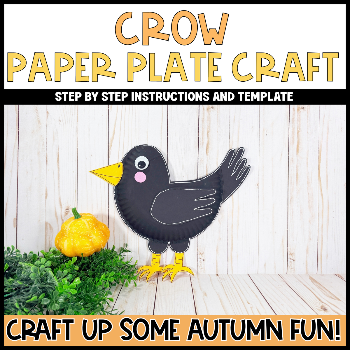Paper Plate Crow