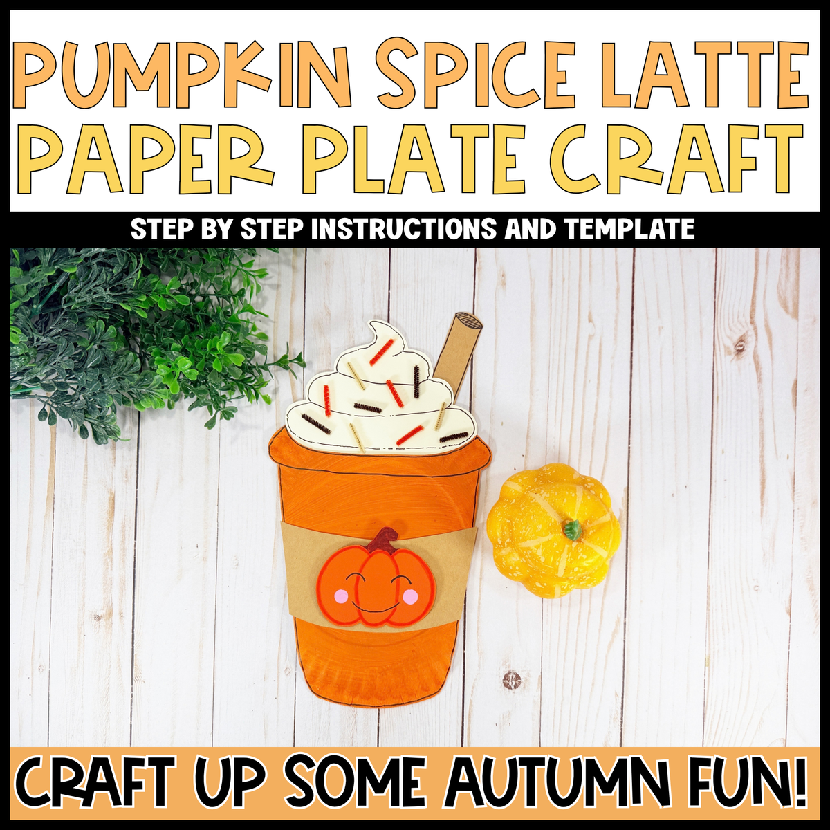 Paper Plate Pumpkin Spice Latte