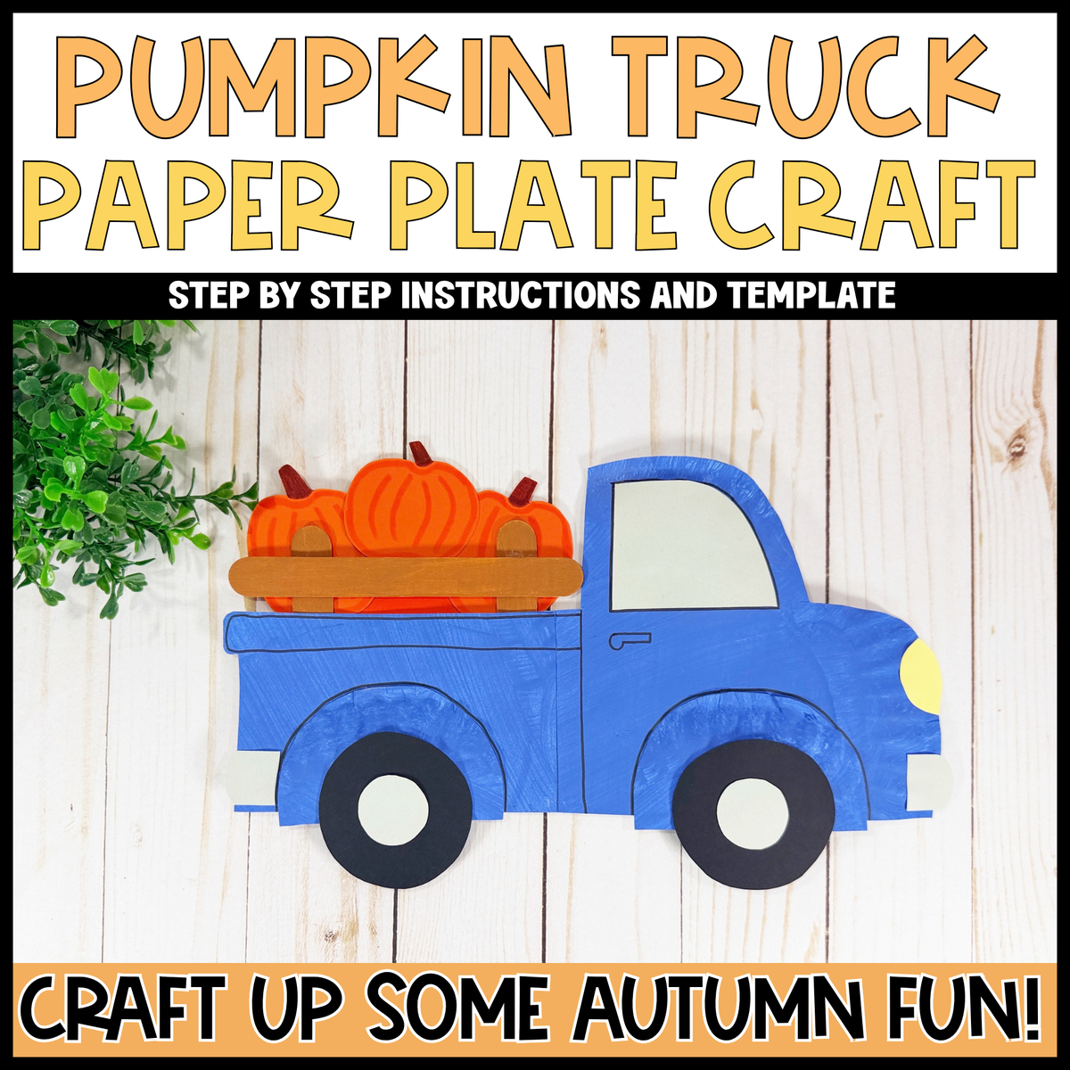 Paper Plate Pumpkin Truck