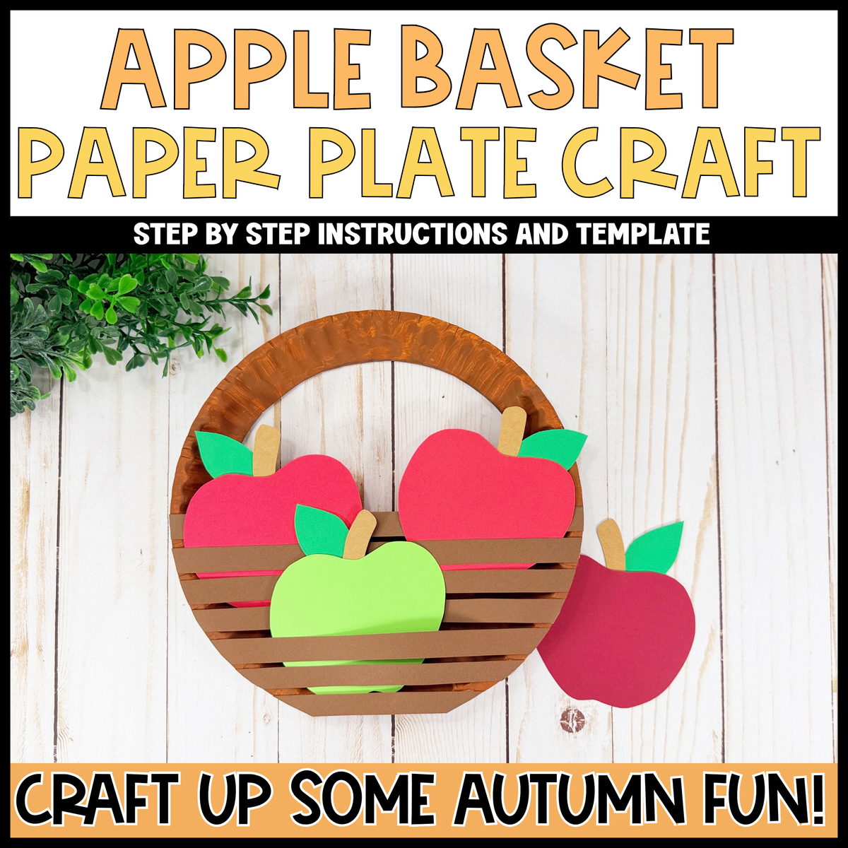 Paper Plate Apple Basket