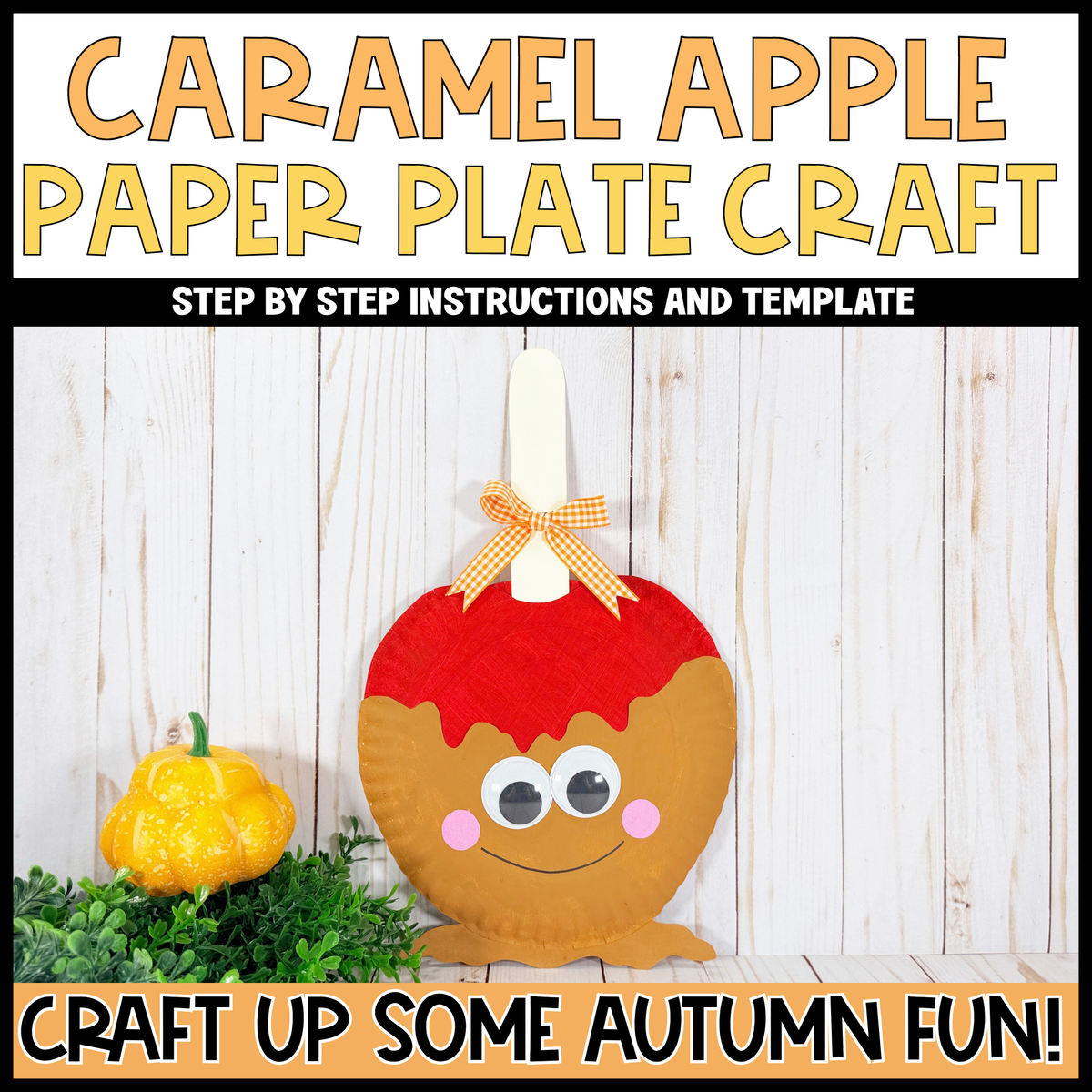 Paper Plate Caramel Apple