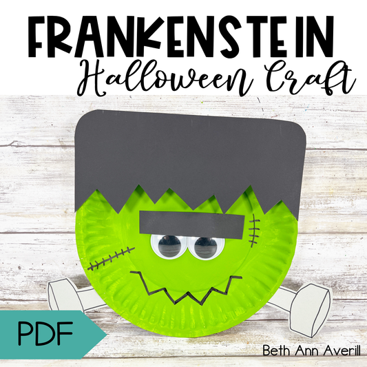 Frankenstein Paper Plate Craft - Halloween Craft