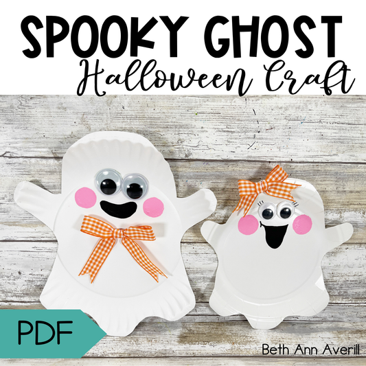 Ghost Paper Plate Craft - Halloween Craft