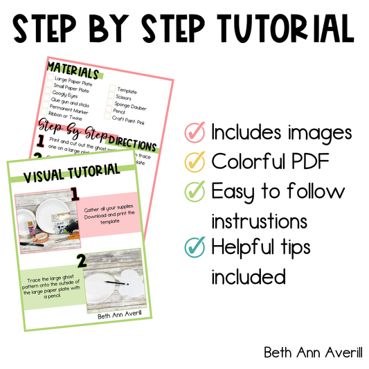 Ghost Paper Plate Craft - Halloween Craft