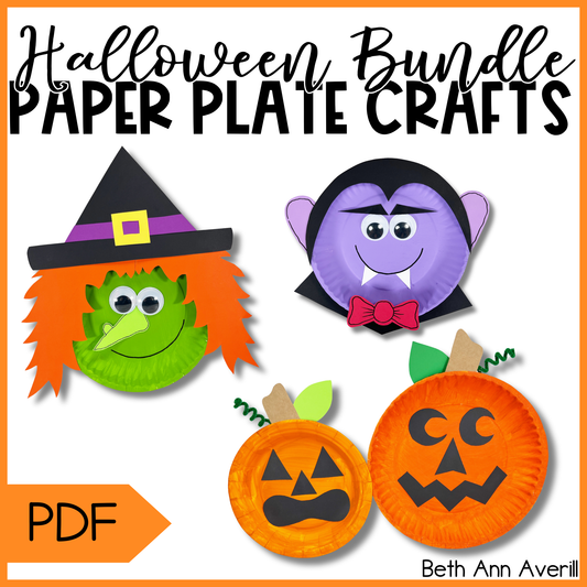 Halloween Paper Plate Craft Bundle – 15 Spooky & Silly Projects