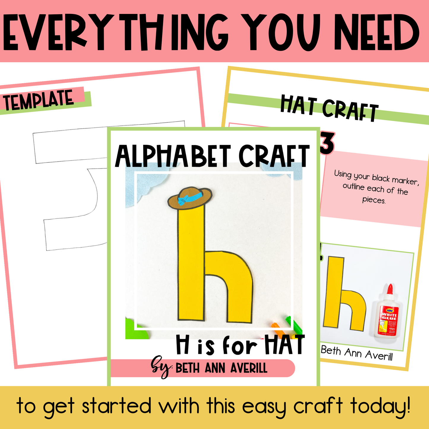 Letter h is for hat craftivity letter of the week Alphabet Craft