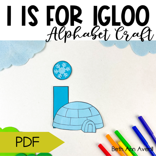 Letter i is for igloo craftivity letter of the week Alphabet Craft