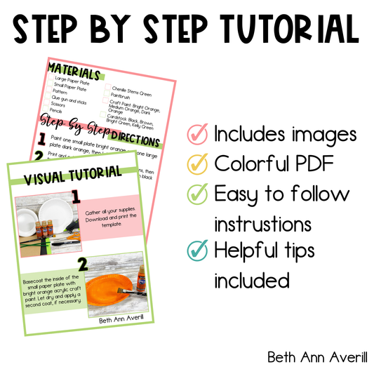 Jack O' Lantern Paper Plate Craft - Halloween Craft