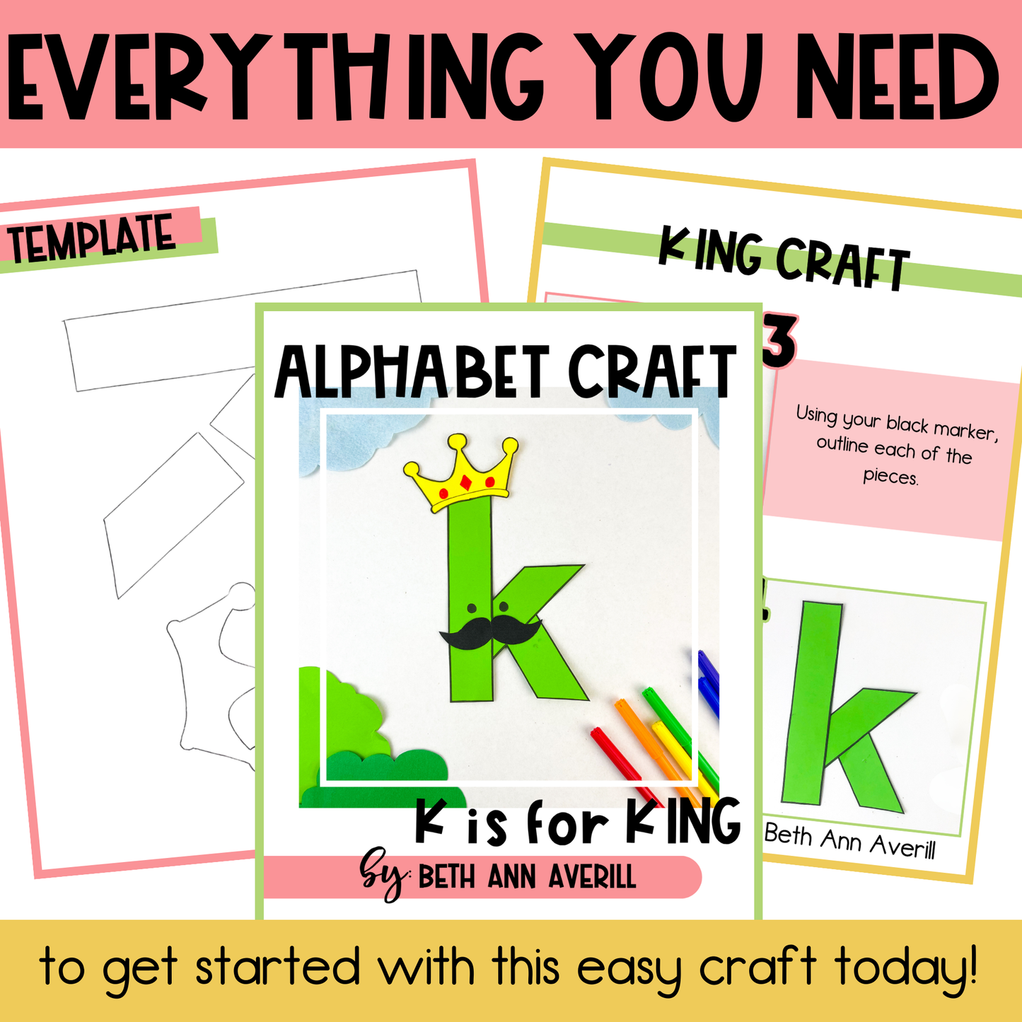 Letter k is for king craftivity letter of the week Alphabet Craft