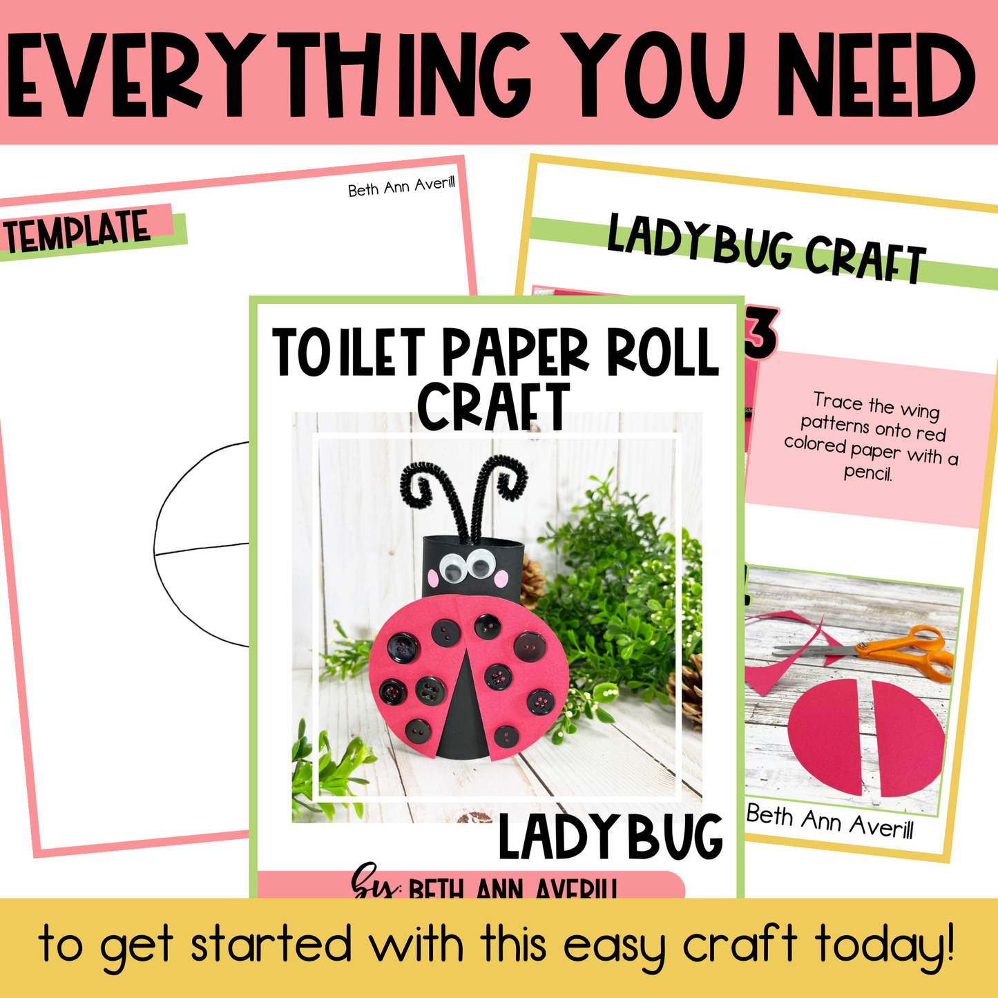 Ladybug Toilet Paper Roll Craft