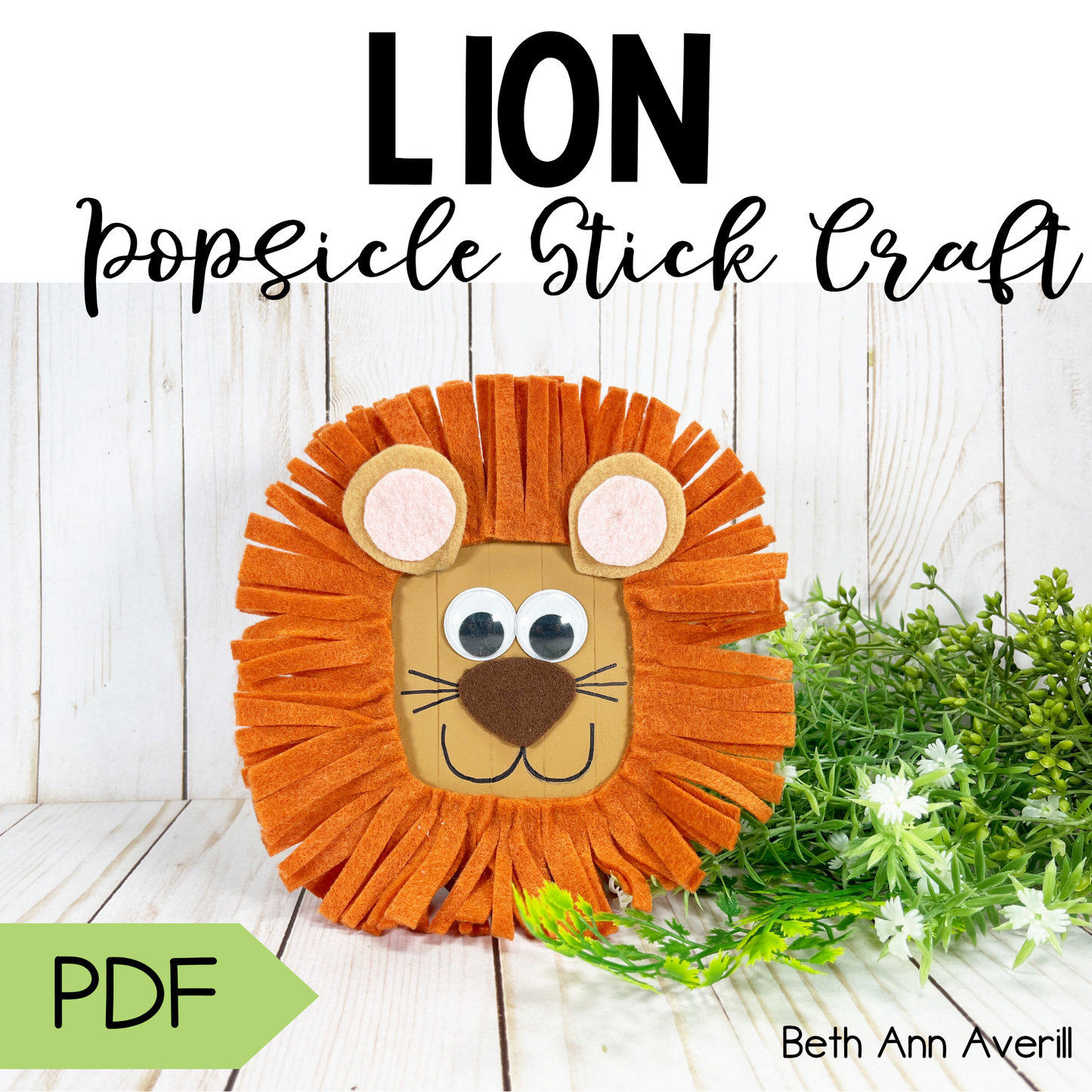 Lion Popsicle Stick Craft