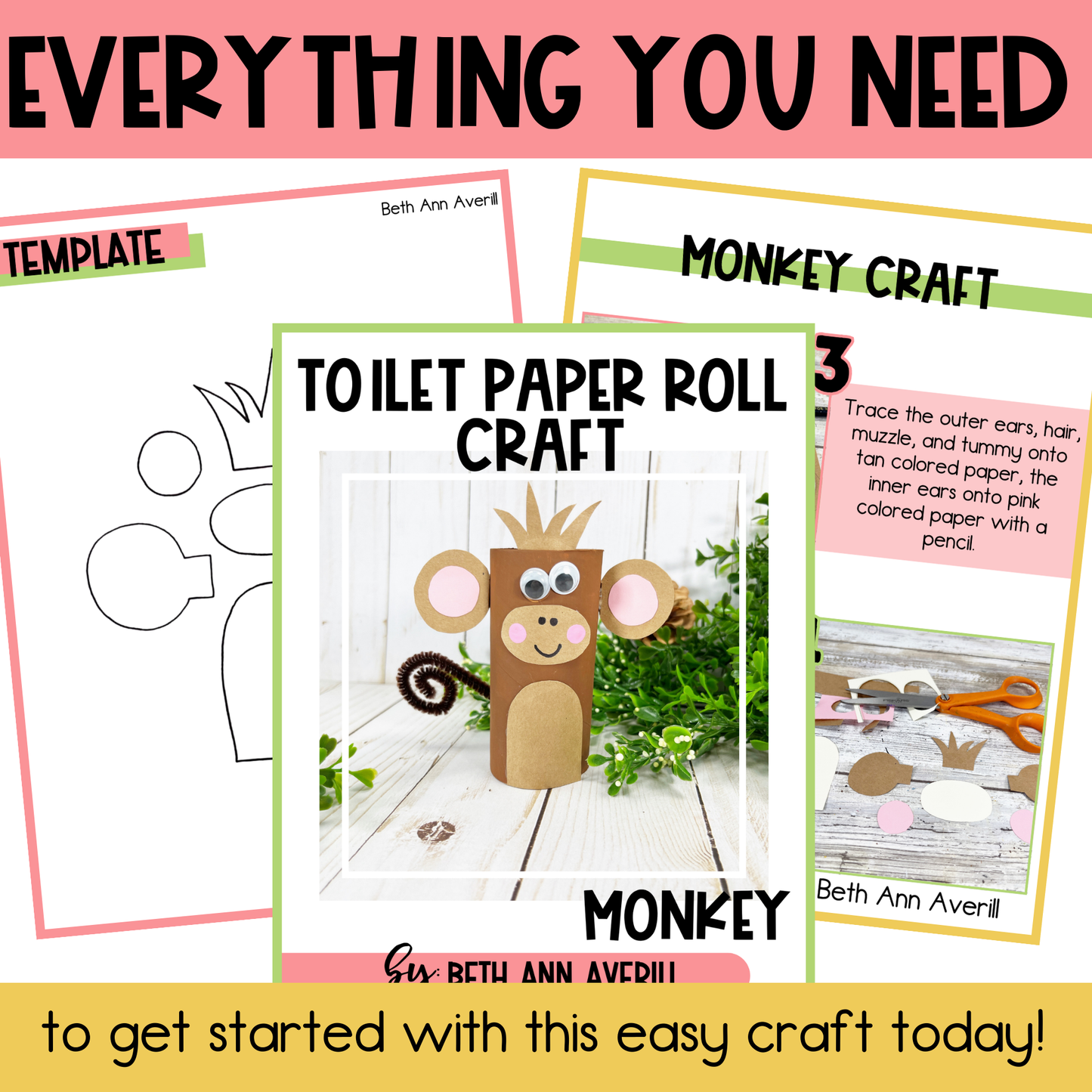 Monkey Toilet Paper Roll Craft