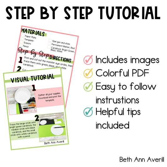 Monster Eyes Paper Plate Craft - Halloween Craft