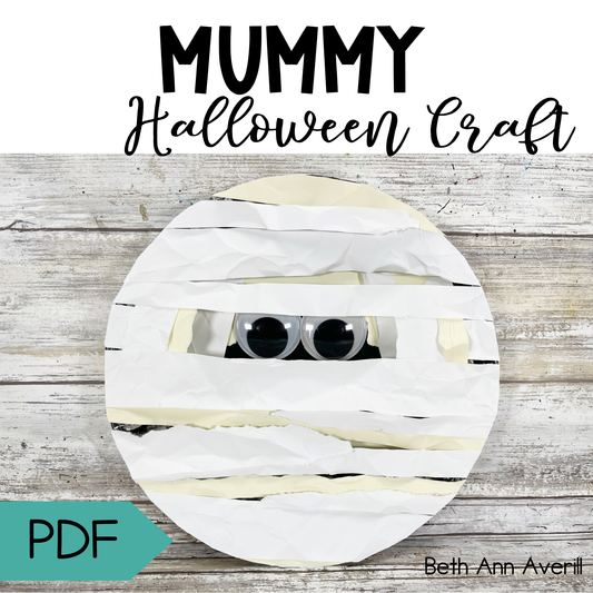 Mummy Paper Plate Craft - Halloween Craft