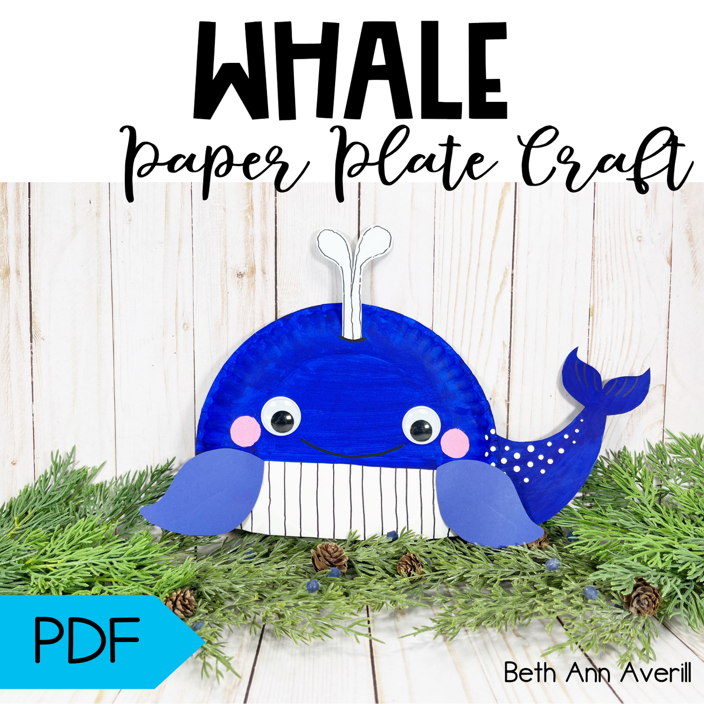 Whale Paper Plate Craft