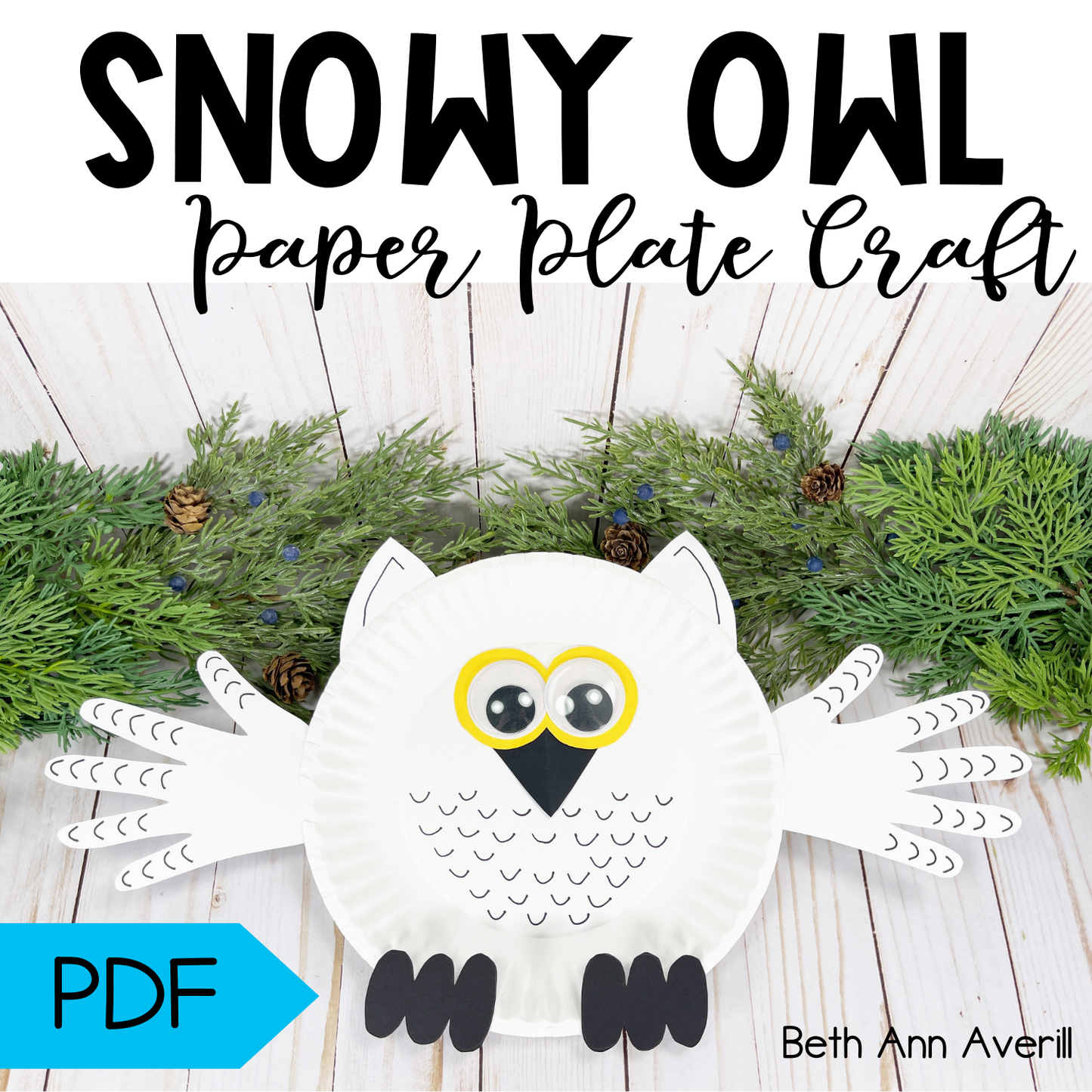 Snowy Owl Paper Plate Craft