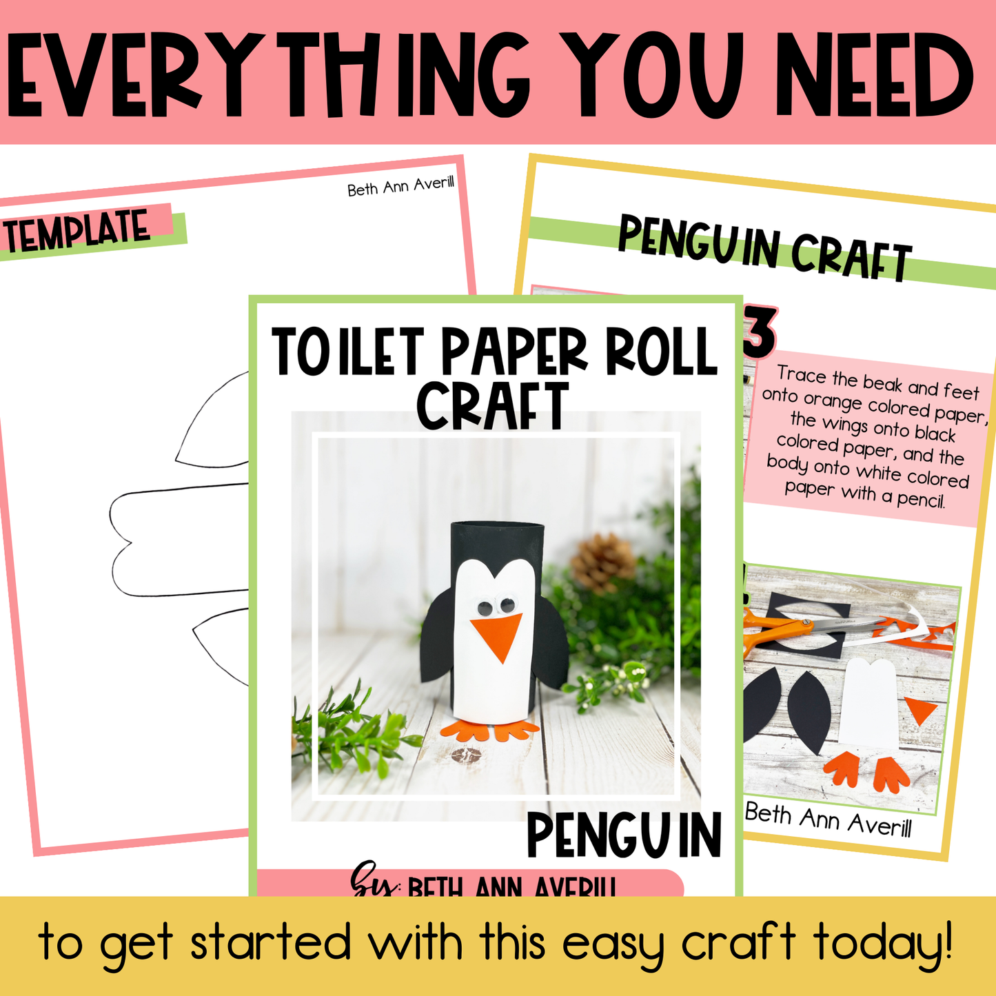 Penguin Toilet Paper Roll Craft