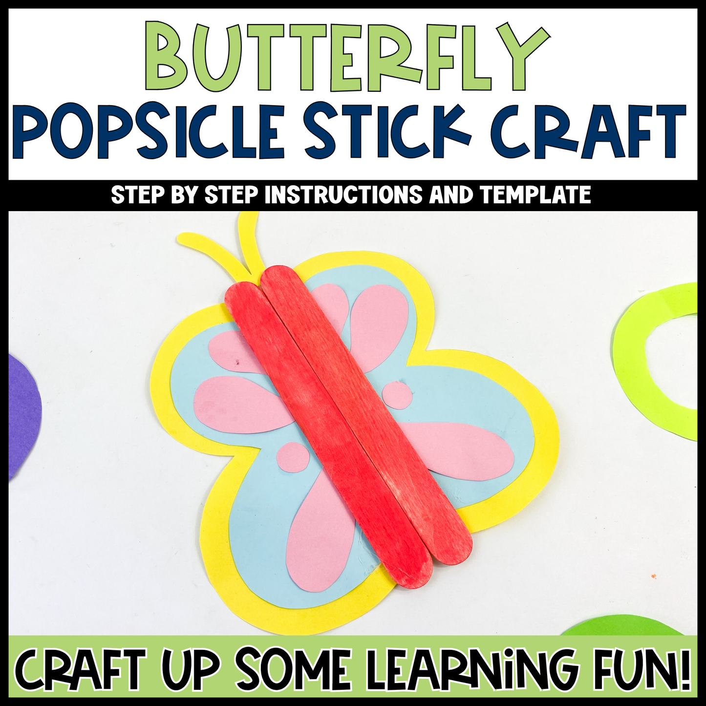 Butterfly Popsicle Stick Craft | Craft Stick Activity | Easy Classroom Craft