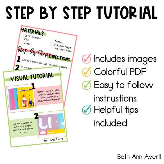 Letter u is for UFO craftivity letter of the week Alphabet Craft