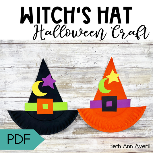 Witch's Hat Paper Plate Craft - Halloween Craft