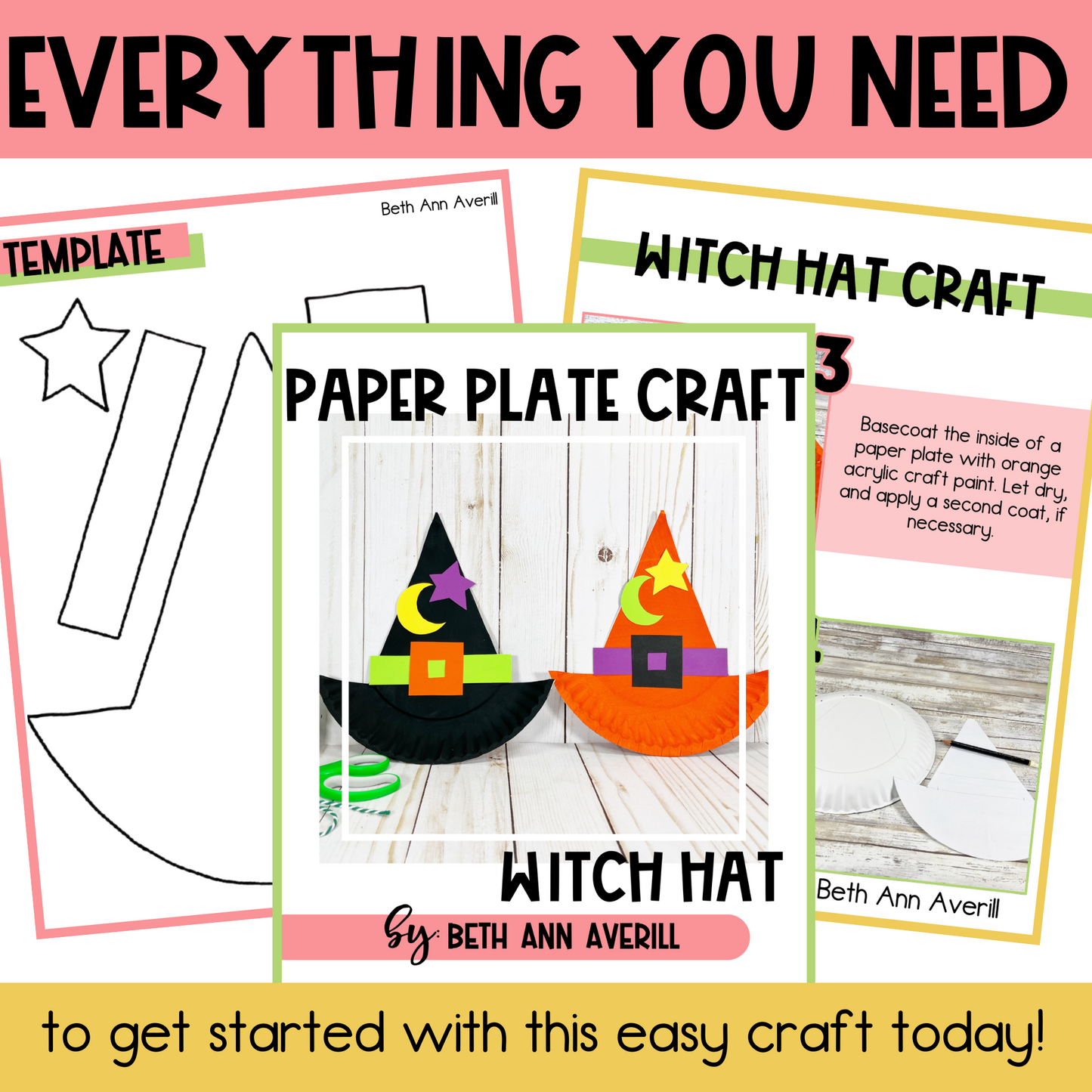 Witch's Hat Paper Plate Craft - Halloween Craft