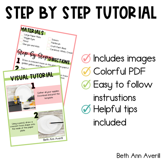 Witch Moon Paper Plate Craft - Halloween Craft