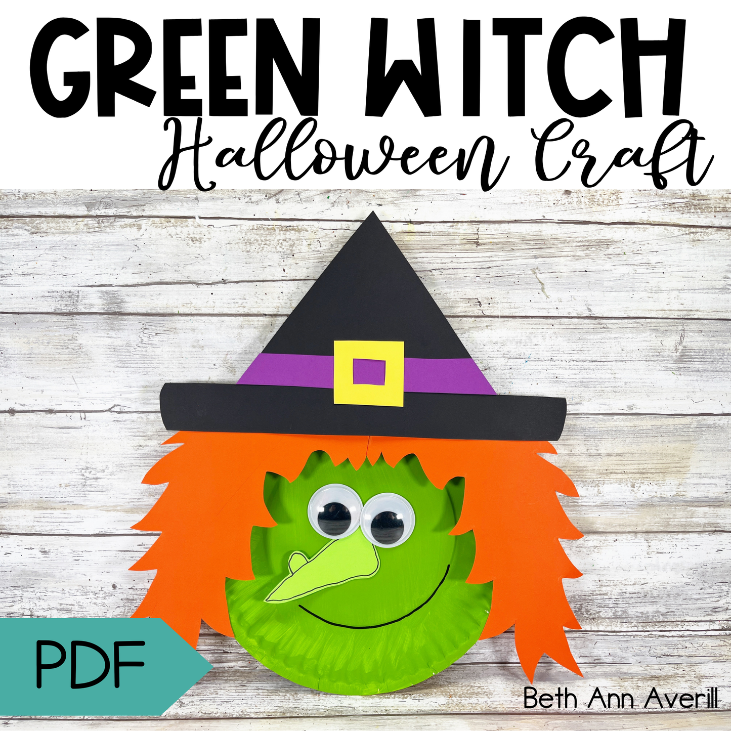 Witch Paper Plate Craft - Halloween Craft