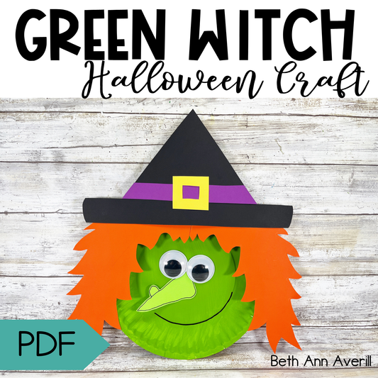 Witch Paper Plate Craft - Halloween Craft