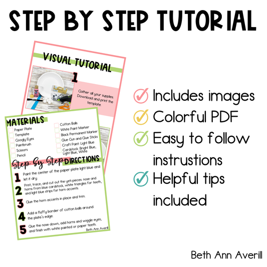 Yeti Paper Plate Craft