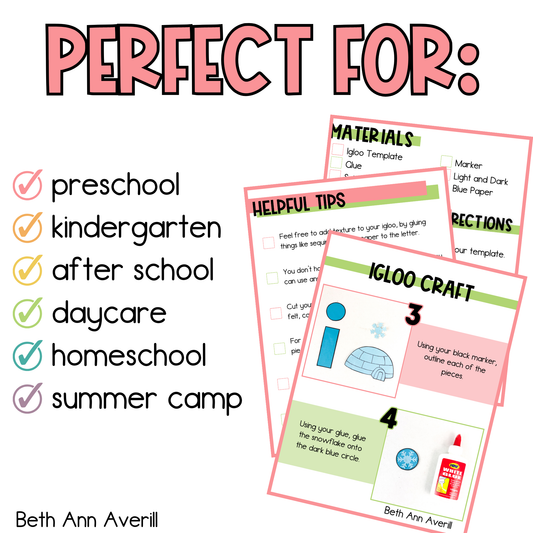 Letter i is for igloo craftivity letter of the week Alphabet Craft