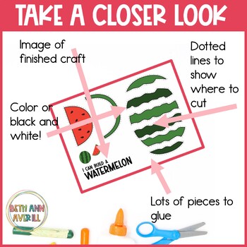 Summer Cut and Paste Crafts Activities Summer Kindergarten Activity for Centers