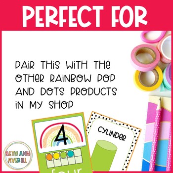 Rainbow Pop and Dot Shapes Posters Spotted Brights Classroom Decor