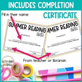 Summer Reading Bingo Game Summer Bingo Card Activities