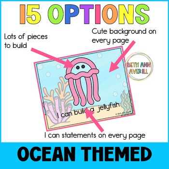 Ocean Animals Activities Play Dough Mats Fine Motor for Shark Week
