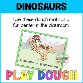 Dinosaur Play Dough Mat Activities Featuring I Can Statements
